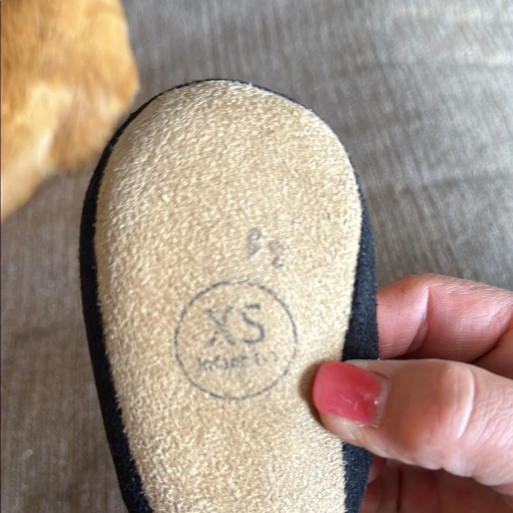 Cozy Pink and Tan Baby Boots Slippers, XS